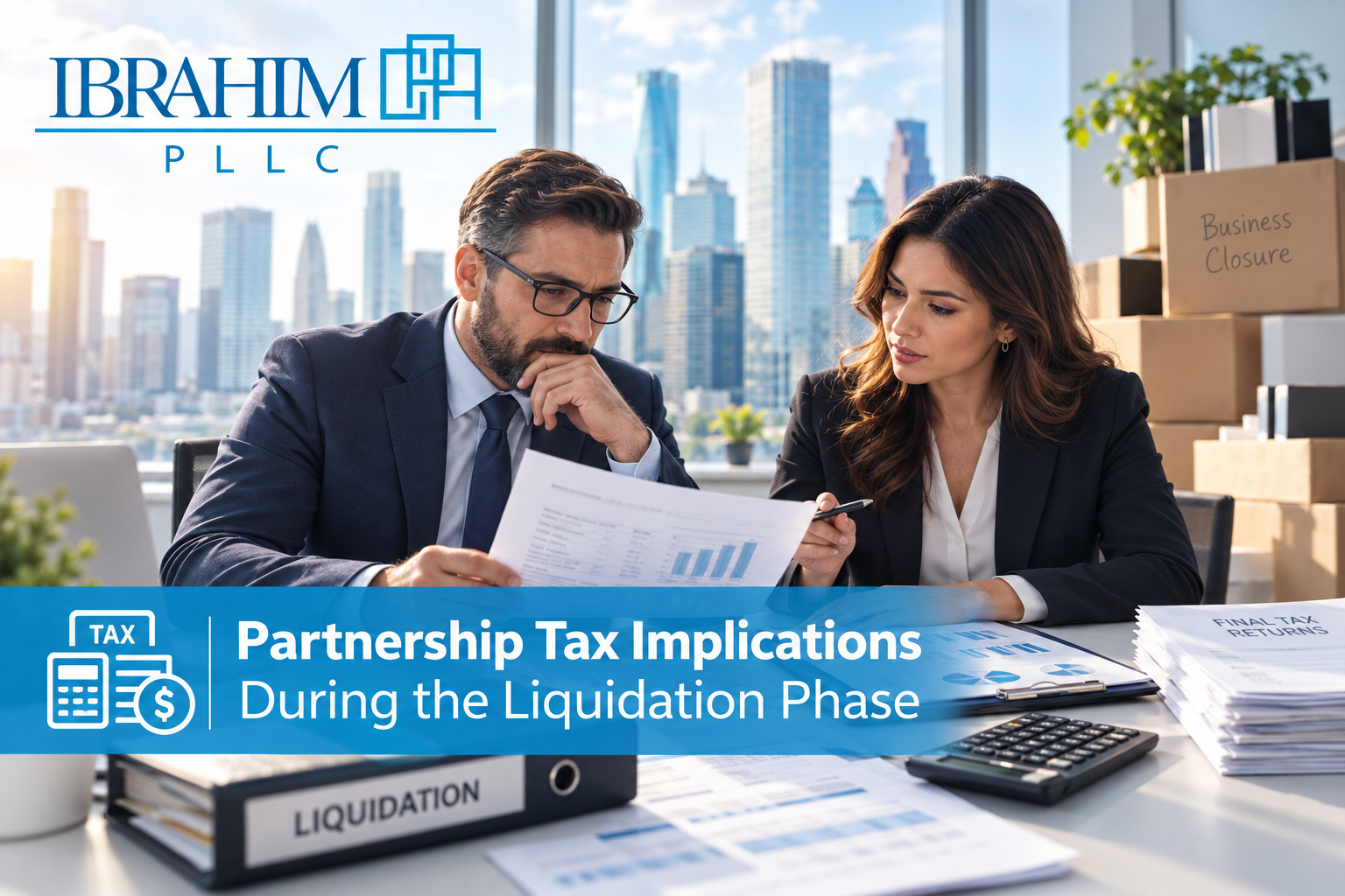 Partnership liquidation tax planning with final returns, asset disposition, and business closure documents